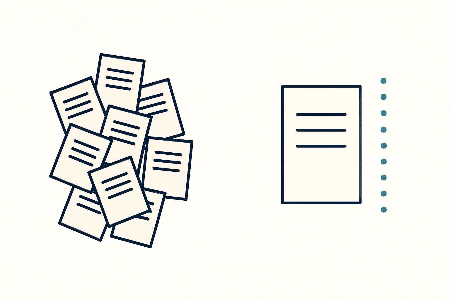 Twintig losse bestandskopieën tegenover één document met een versiegeschiedenis