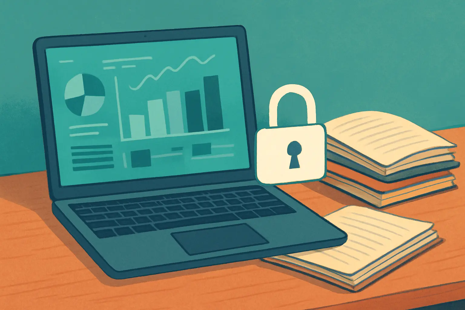 Opensource-statistiekprogramma geopend op een laptop