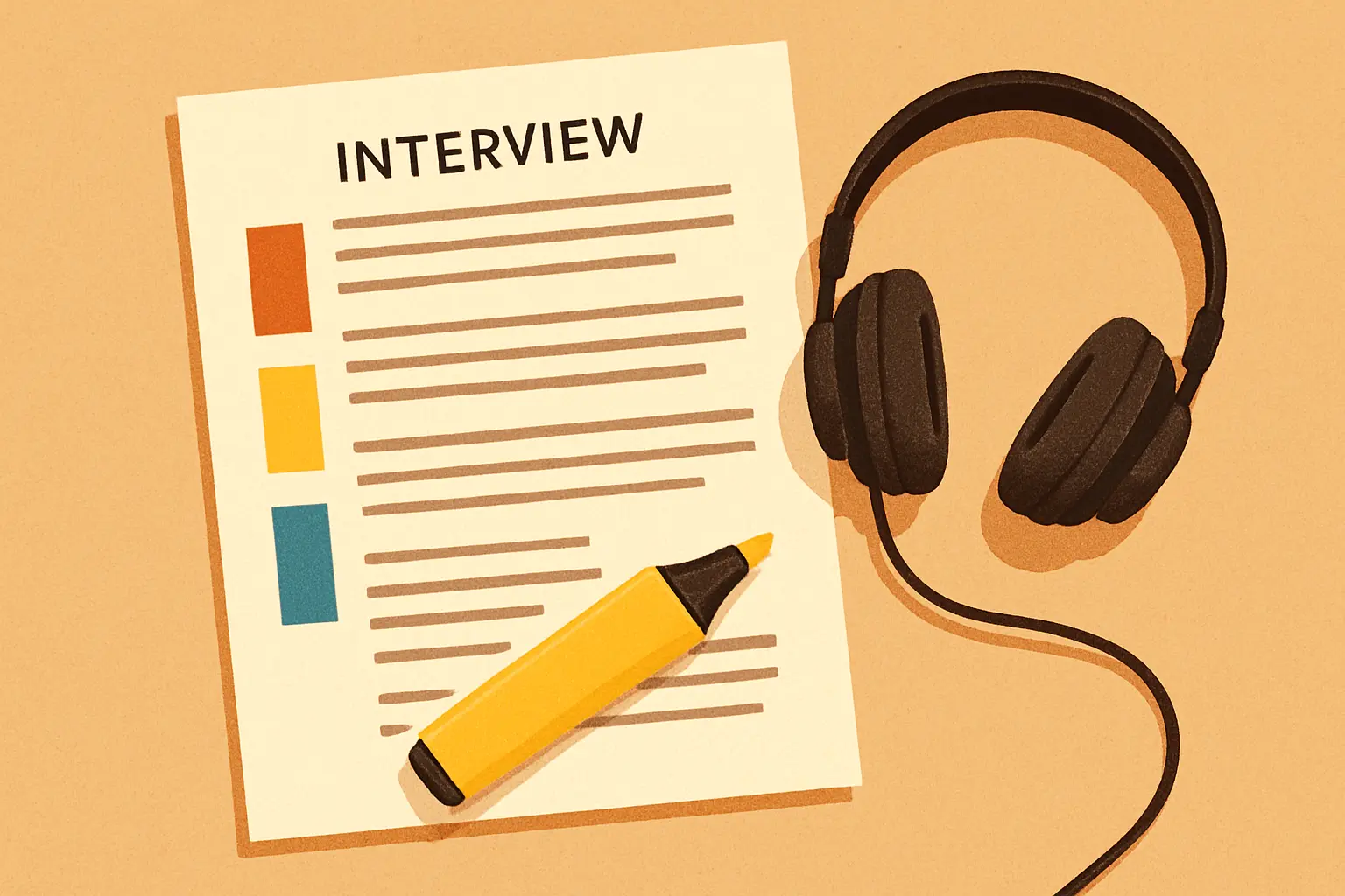 Interviewtranscript met codes in de kantlijn