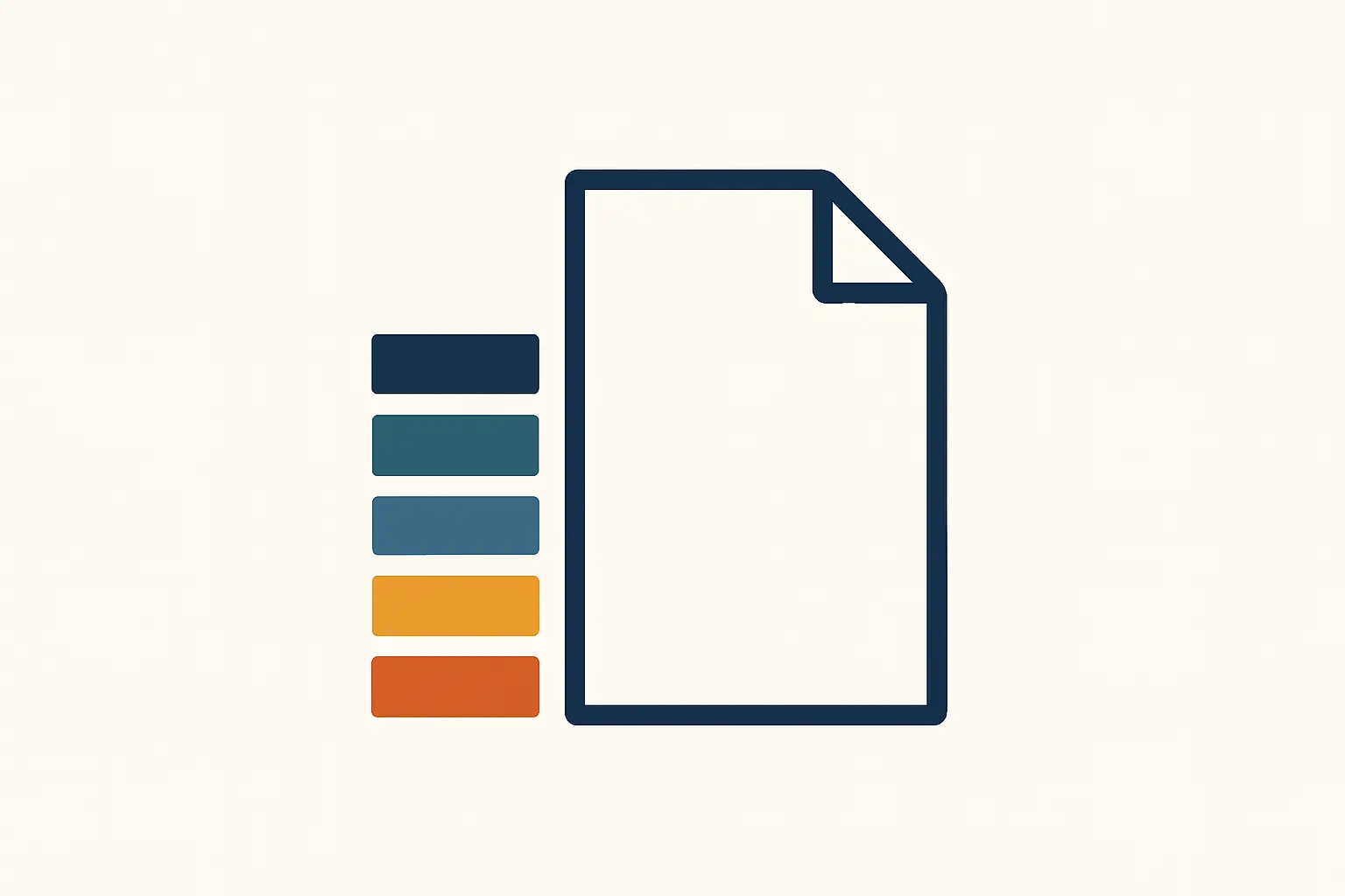 Vijf vaste onderdelen die samen één samenvatting van één pagina vormen