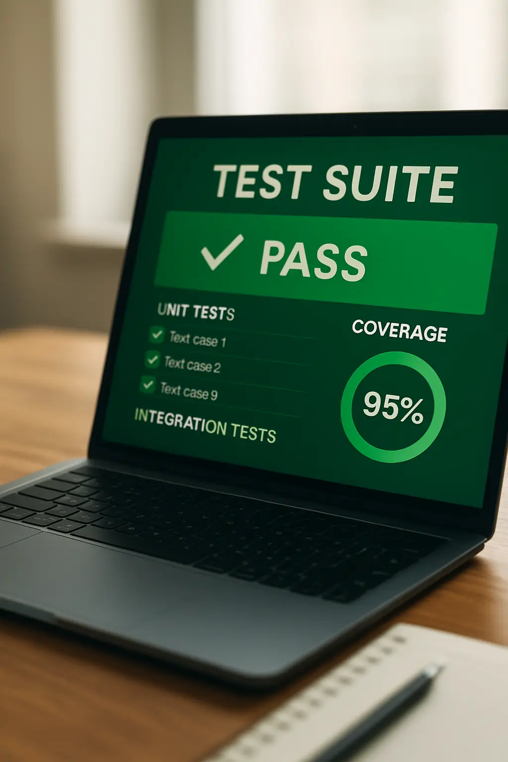 Testrapport met testdekking als bewijsmateriaal voor een softwareproject in een scriptie