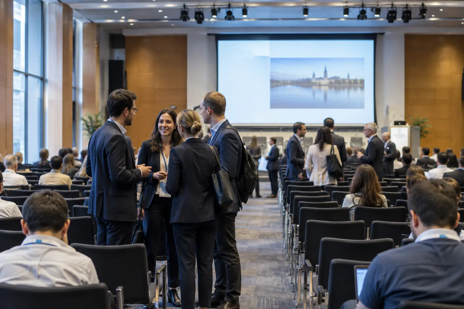 Congreszaal van een internationale vakvereniging voor arbeids- en organisatiepsychologie